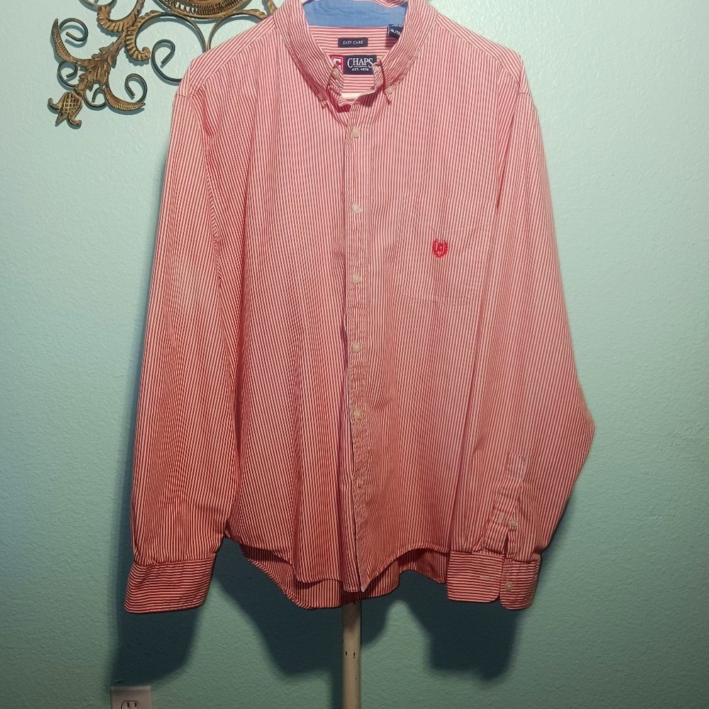 Chaps Striped Button Down Shirt